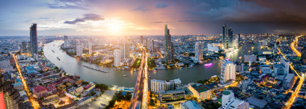 Bangkok View of the City Skyline